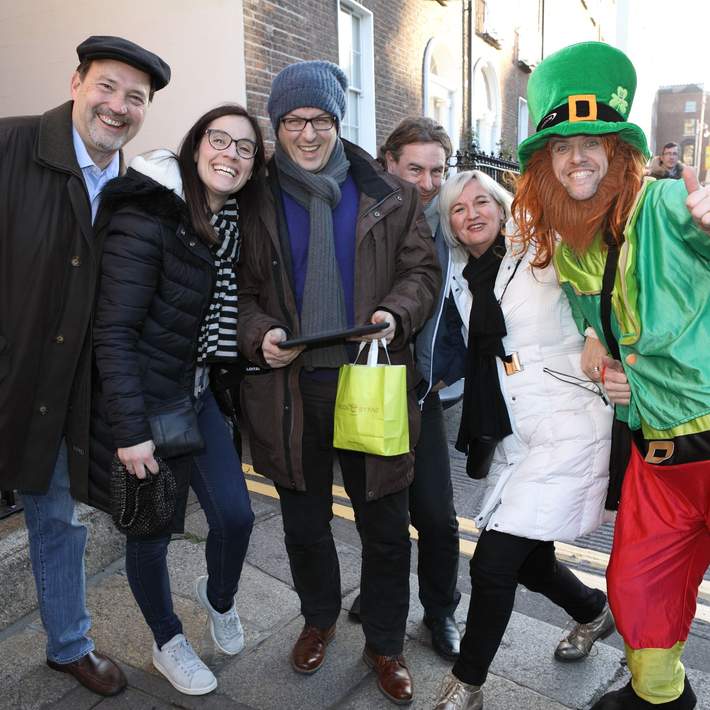 group with leprechaun