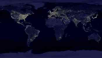 earth lit up