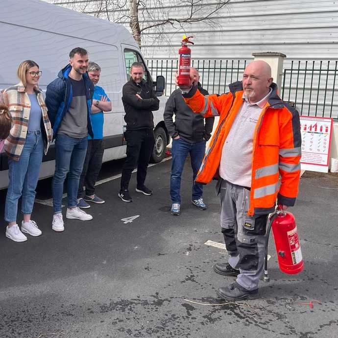 Dynamic Events Ireland Staff getting fire training