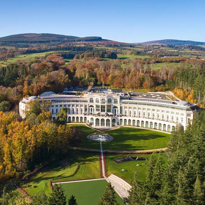 powerscourt hotel aerial view