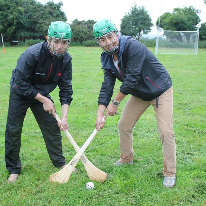 men playing hurling