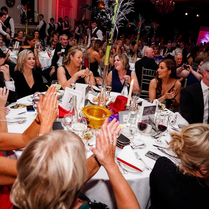 group of people enjoying gala dinner