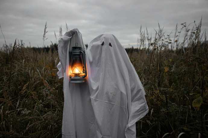 Scary Ghost in a field