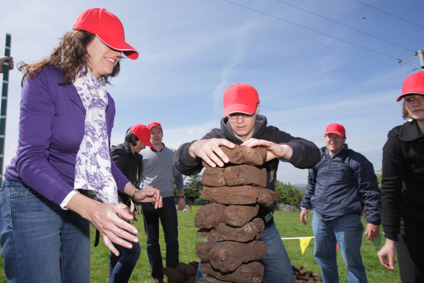 People Turf Stacking