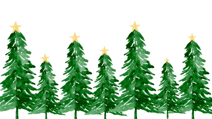 Christmas trees painting