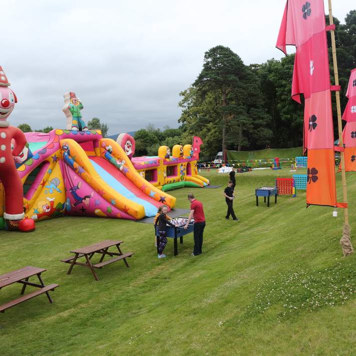 inflatables and festival flags