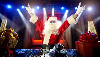 dj santa at christmas party