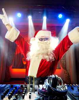 dj santa at christmas party