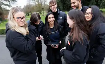 video challenge on digital treasure hunt being recorded through an iPad in Ireland