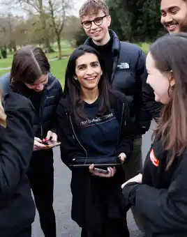 video challenge on digital treasure hunt being recorded through an iPad in Ireland