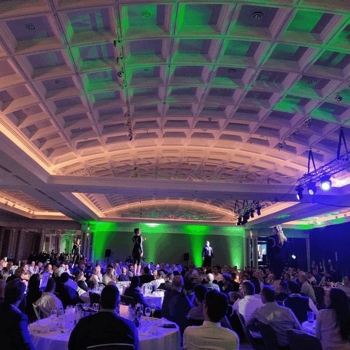 dancers on tables