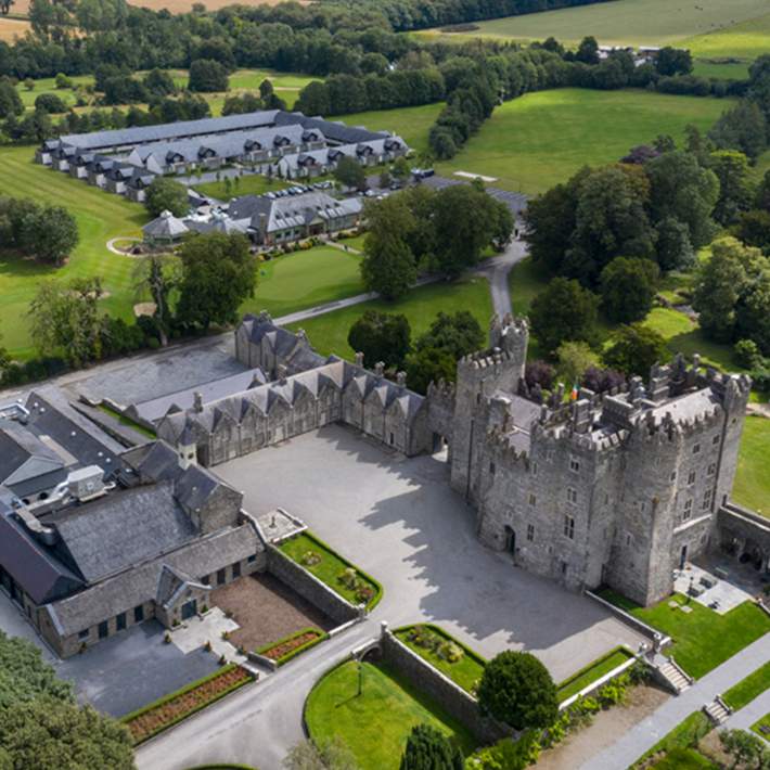 kilkea castle aerial view