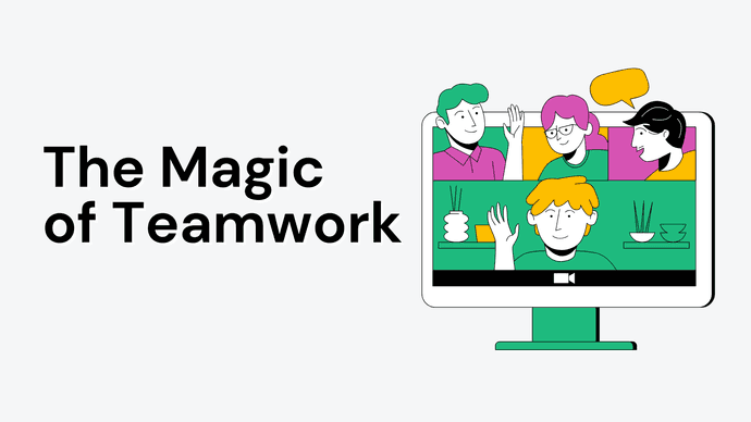 the magic of team work illustration