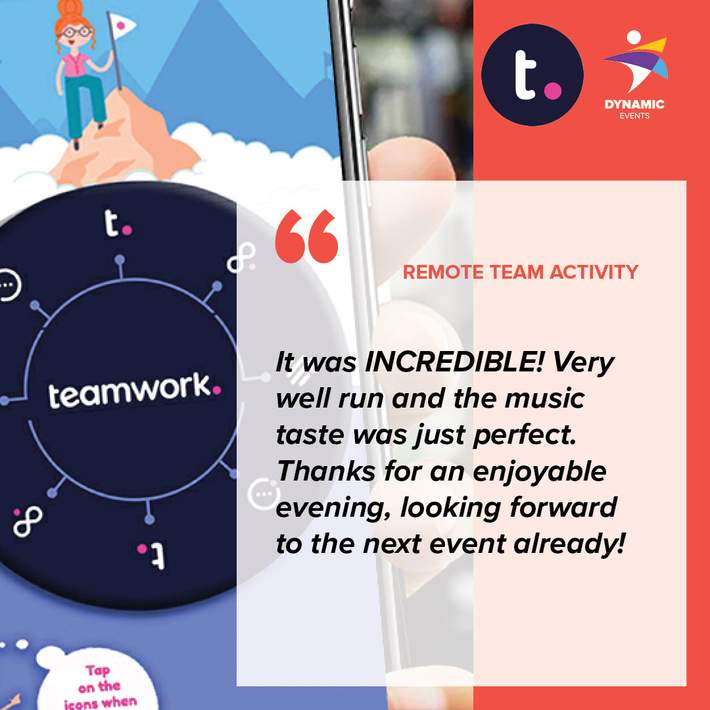 testimonial from teamwork about online team event