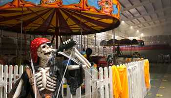 skeleton at fun fair