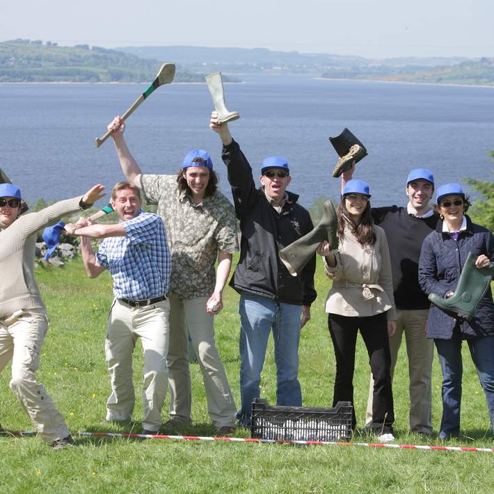 group with wellies