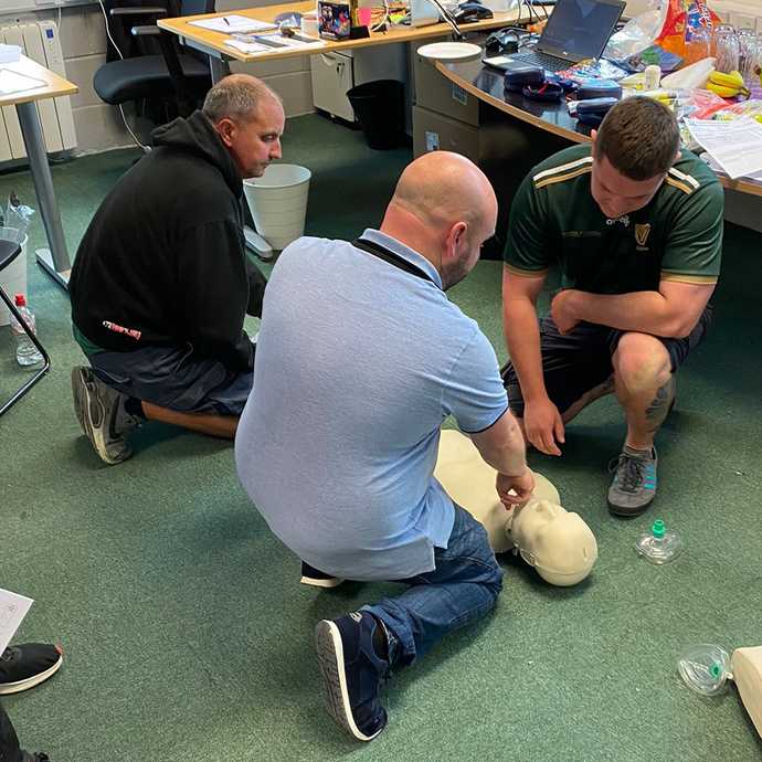 Dynamic Events Ireland's Staff Getting First Aid Training