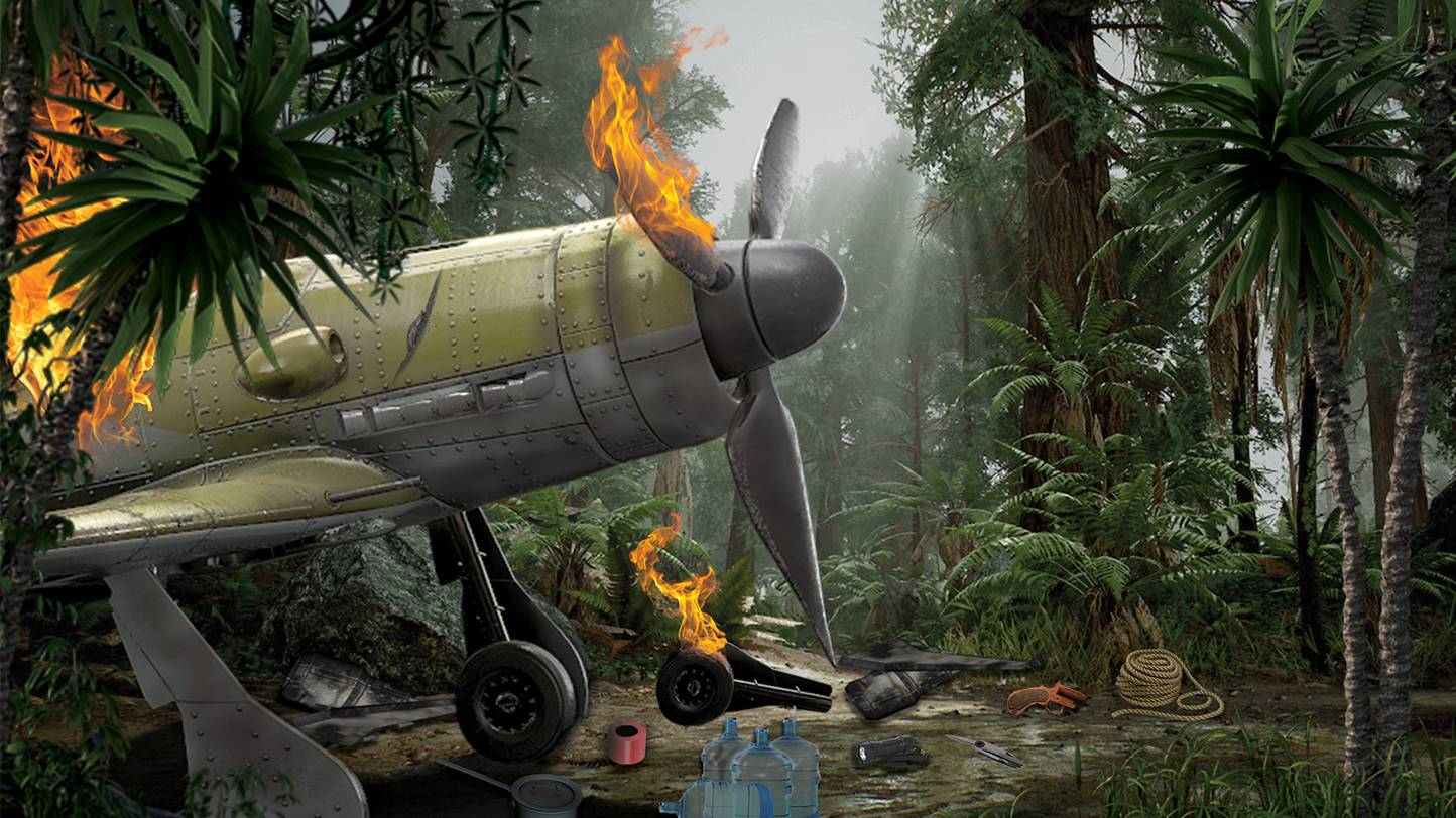 jungle survival plane crash site game